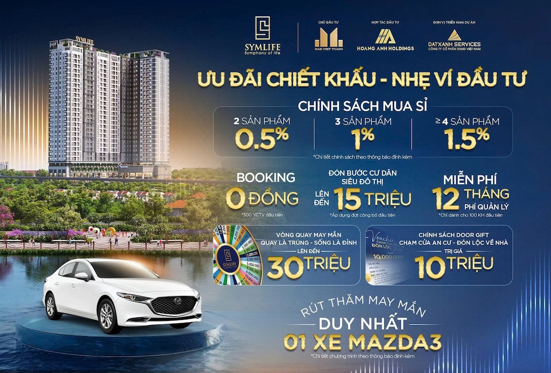 Tổng hợp các chương trình ưu đãi và chiết khấu của dự án Symlife