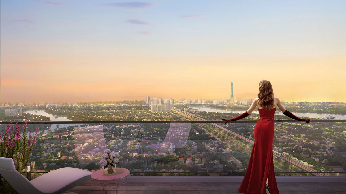 View từ căn hộ Penthouse Symlife